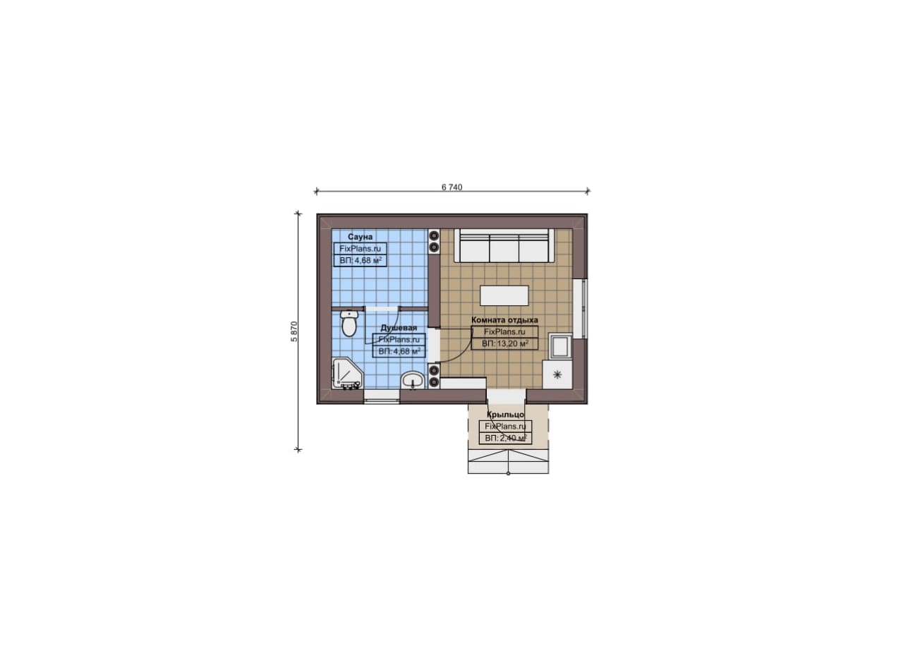 Планировка Одноэтажный дом F-15614