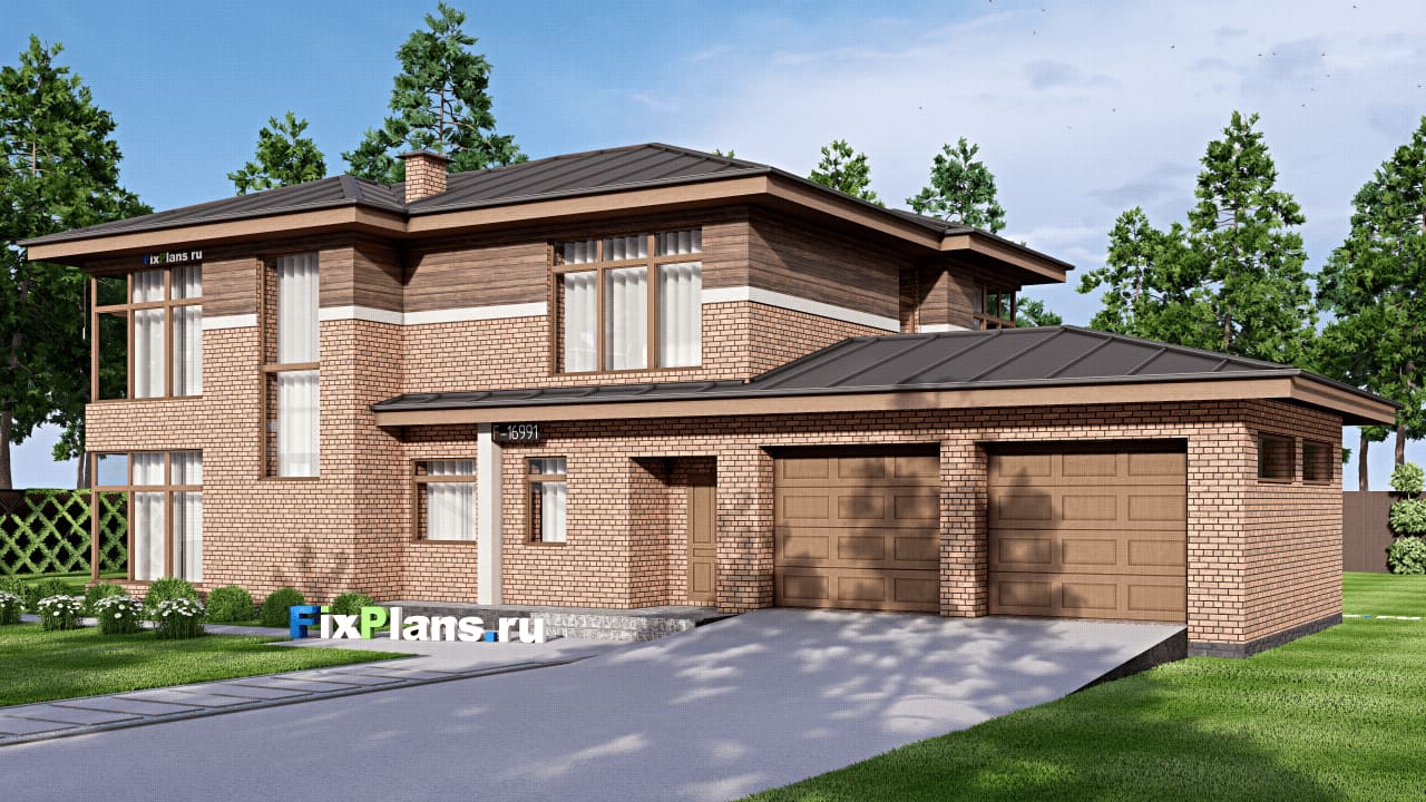 Двухэтажный дом F-16991 — фасад