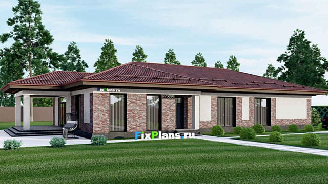 Одноэтажный дом F - 1898